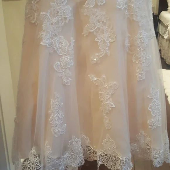 Elegant Ivory Lace Wedding Dress - Picture 7 of 12